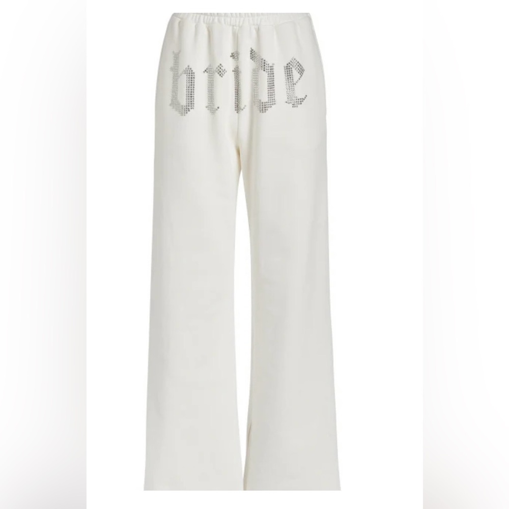 BRIDE high rise wide leg slit sweatpants